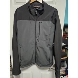 Free Country Full Zip Soft Shell Jacket Charcoal Black Men’s XLarge